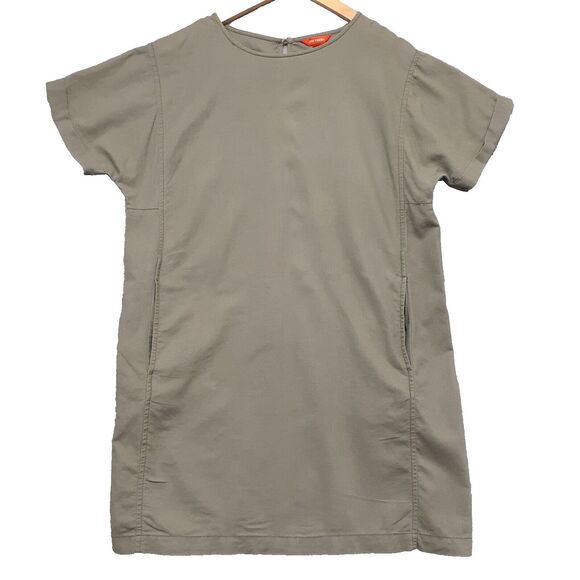 Joe Fresh Dress Straight Style Boxed Look Size M Linen/Cotton Olive Green - Picture 1 of 7